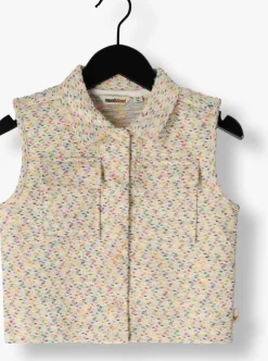 ecru moodstreet gilet girls jacquard jacket