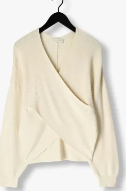 ecru msch copenhagen trui mschzinelle rachelle wrap pullover