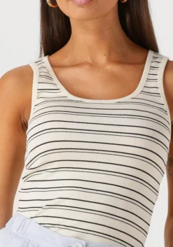 ecru msch copenhagen t-shirt mschgubbi rasmia sl top stp