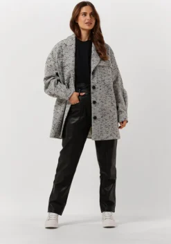 ecru na-kd jack oversized tweed jacket