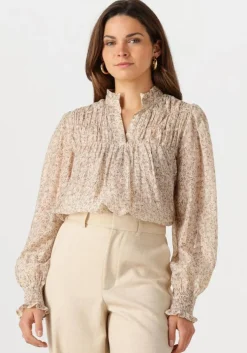 ecru neo noir blouses selfina graphic flower blouse