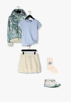 ecru nobell minirok naia short skirt embroidered chiffon