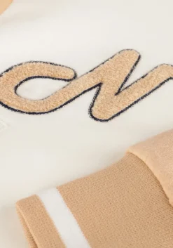 ecru nono jack darsy girls varsity sweat jacket white