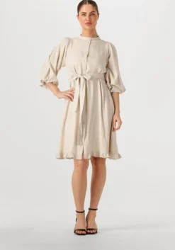 ecru notre-v mini jurk nv-fabienne