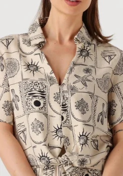 ecru object blouses objember re s/s tie shirt 139