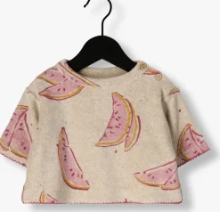 ecru play up t-shirt printed plush sweater