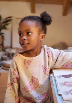 ecru play up t-shirt printed plush sweater