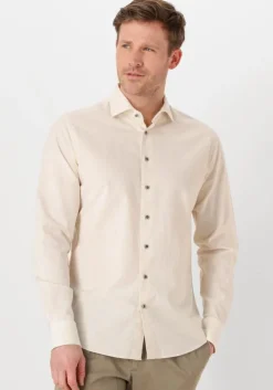 ecru profuomo klassiek overhemd shirt x-cutaway sc sf cotton linen