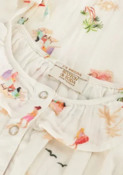 ecru scotch & soda jumpsuit all-over printed crinkle cotton all-in-one