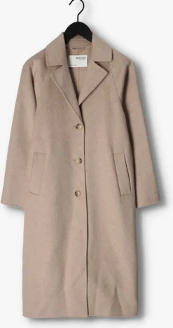 ecru selected femme mantel new tama handmade wool coat b