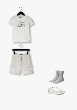 ecru tommy hilfiger korte broek cargo sweatshort