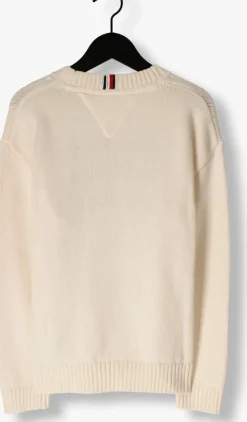 ecru tommy hilfiger trui flag sweater