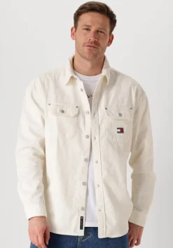 ecru tommy jeans casual overhemd tjm rlx cord shirt ext