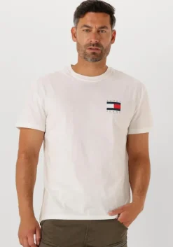 ecru tommy jeans t-shirt tjm reg flag graph bckorint t ext