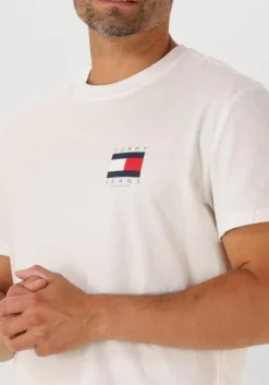 ecru tommy jeans t-shirt tjm reg flag graph bckorint t ext