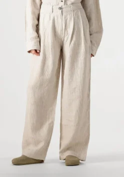 ecru withblack wijde broek wblwillow wide pants