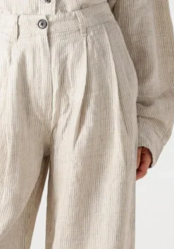 ecru withblack wijde broek wblwillow wide pants