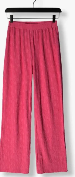 fuchsia alix the label wijde broek ladies woven wide leg plisse pants