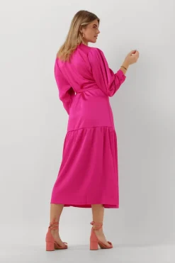 fuchsia co'couture midi jurk mira wrap dress