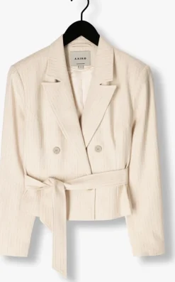gebroken wit aaiko blazer mae stripe vis 526