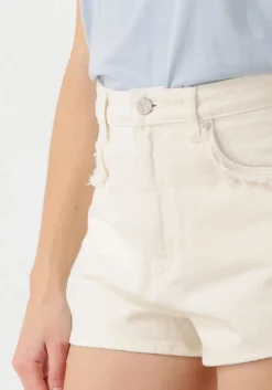 gebroken wit abrand jeans shorts high relaxed short keke