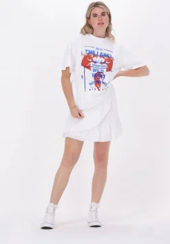 gebroken wit alix the label minirok woven bull linen lyocell skirt