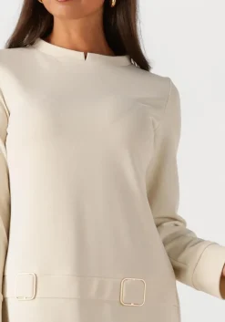 gebroken wit ana alcazar mini jurk dress clasp