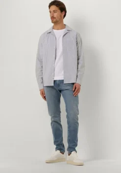 gebroken wit anerkjendt casual overhemd akkurt l/s stripe shirt