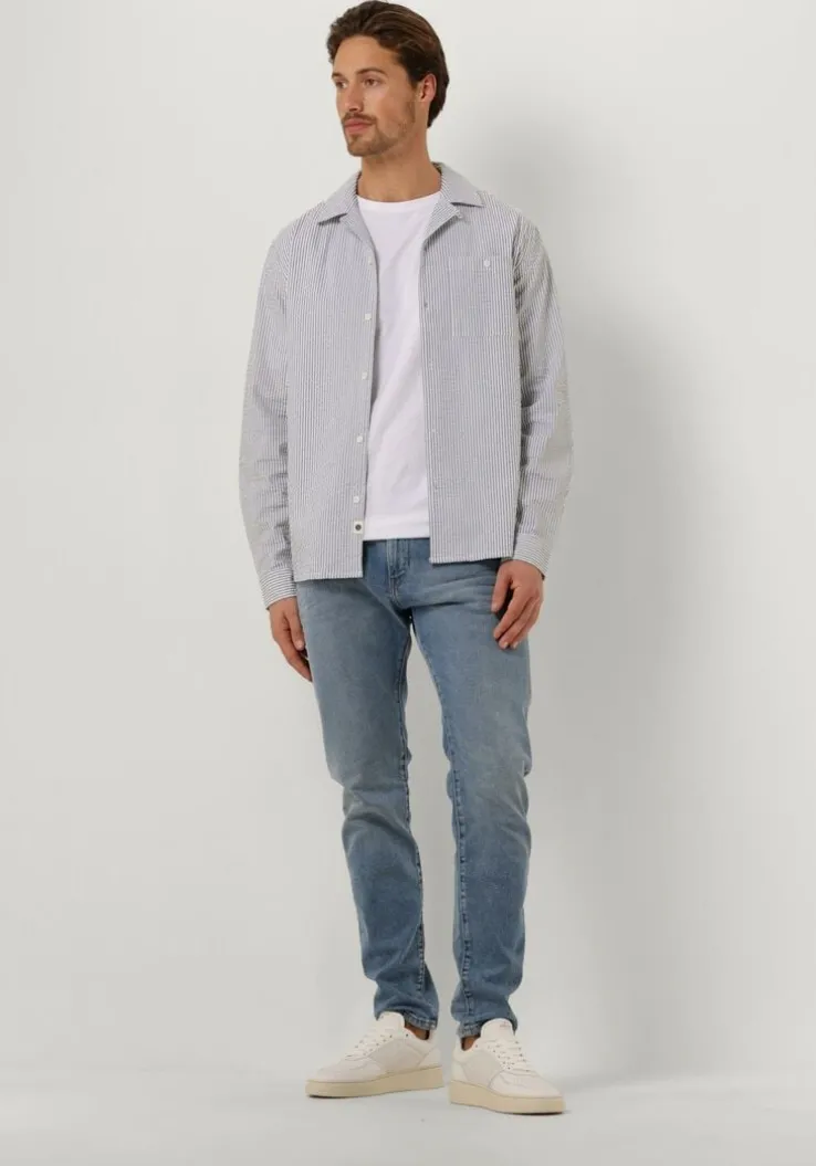 gebroken wit anerkjendt casual overhemd akkurt l/s stripe shirt