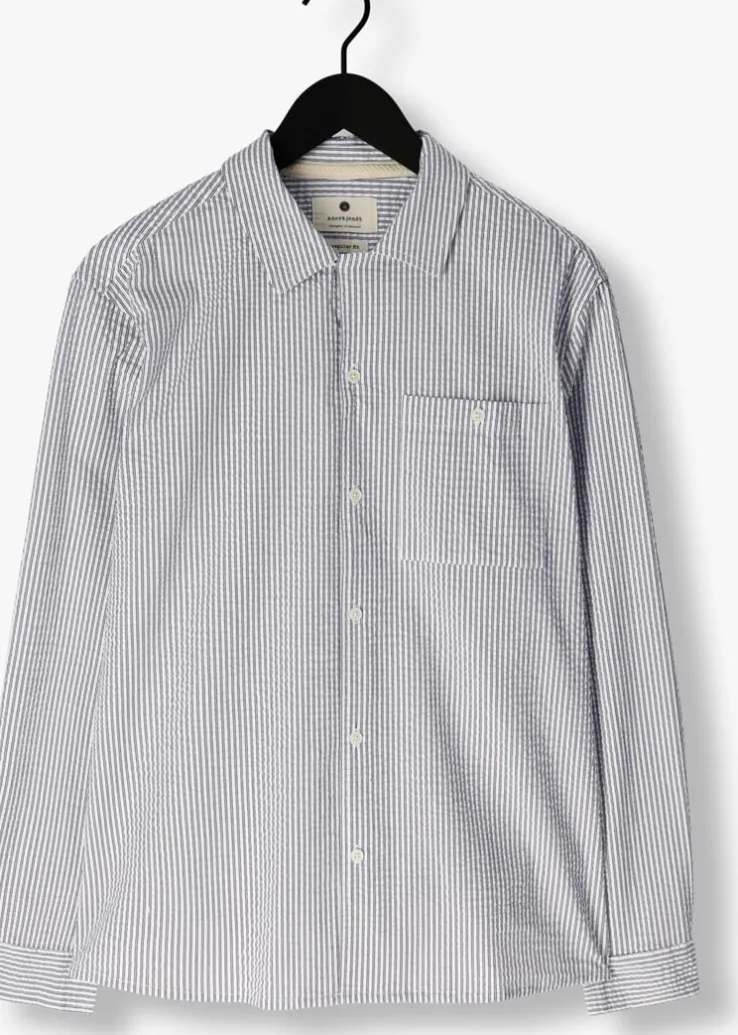 gebroken wit anerkjendt casual overhemd akkurt l/s stripe shirt