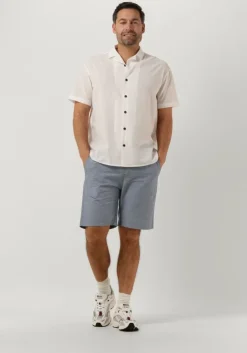 gebroken wit anerkjendt casual overhemd akkarsten s/s seersucker shirt