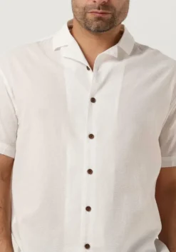 gebroken wit anerkjendt casual overhemd akkarsten s/s seersucker shirt