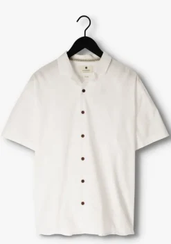 gebroken wit anerkjendt casual overhemd akkarsten s/s seersucker shirt