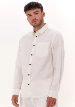 gebroken wit anerkjendt casual overhemd aklouis linen shirt