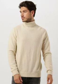 gebroken wit anerkjendt coltrui aknico solid roll neck lambswool