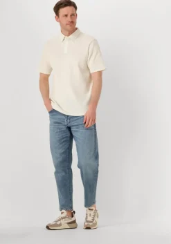 gebroken wit anerkjendt polo akkiki waffle polo tee