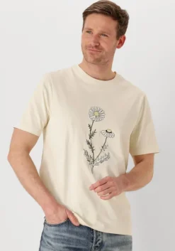 gebroken wit anerkjendt t-shirt akkiki flower emb s/s tee