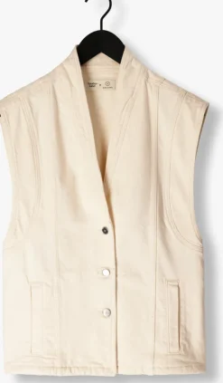 gebroken wit another label gilet unni denim vest