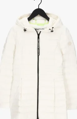 gebroken wit beaumont gewatteerde jas long hooded jacket