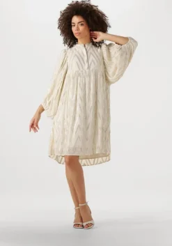 gebroken wit bruuns bazaar midi jurk sarina dress