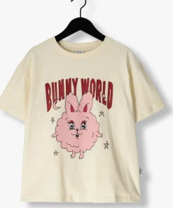 gebroken wit call me frankie t-shirt bunny world t-shirt