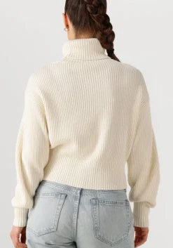 gebroken wit calvin klein coltrui blown up ck loose sweater contra