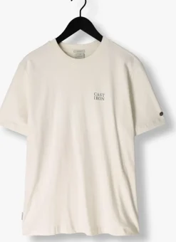 gebroken wit cast iron t-shirt regular fit peached jersey