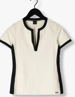 gebroken wit deblon sports t-shirt ellin t-shirt honeycomb