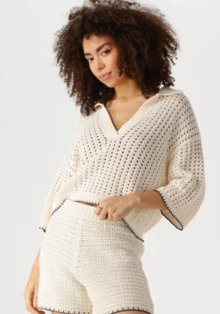 gebroken wit edited tops & t-shirts sarai polo jumper