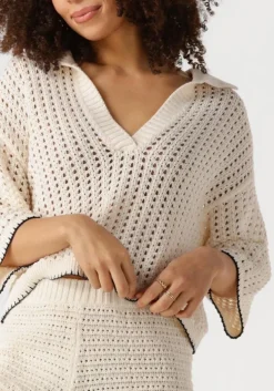 gebroken wit edited tops & t-shirts sarai polo jumper