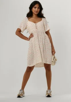 gebroken wit envii mini jurk enrome ss dress aop 7014