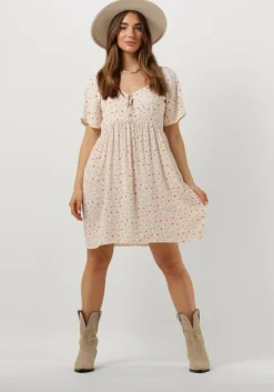 gebroken wit envii mini jurk enrome ss dress aop 7014