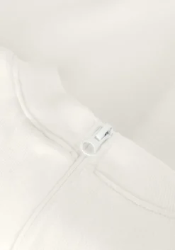 gebroken wit indian blue jeans top cropped singlet rib zip