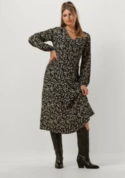 gebroken wit msch copenhagen midi jurk mschrhian dress aop